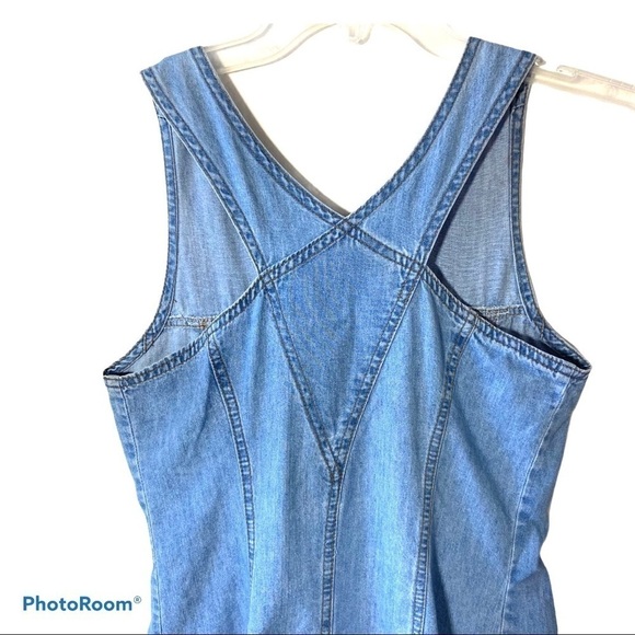 BWB Best World Brand Denim Button Front Vest Dress - Picture 10 of 10